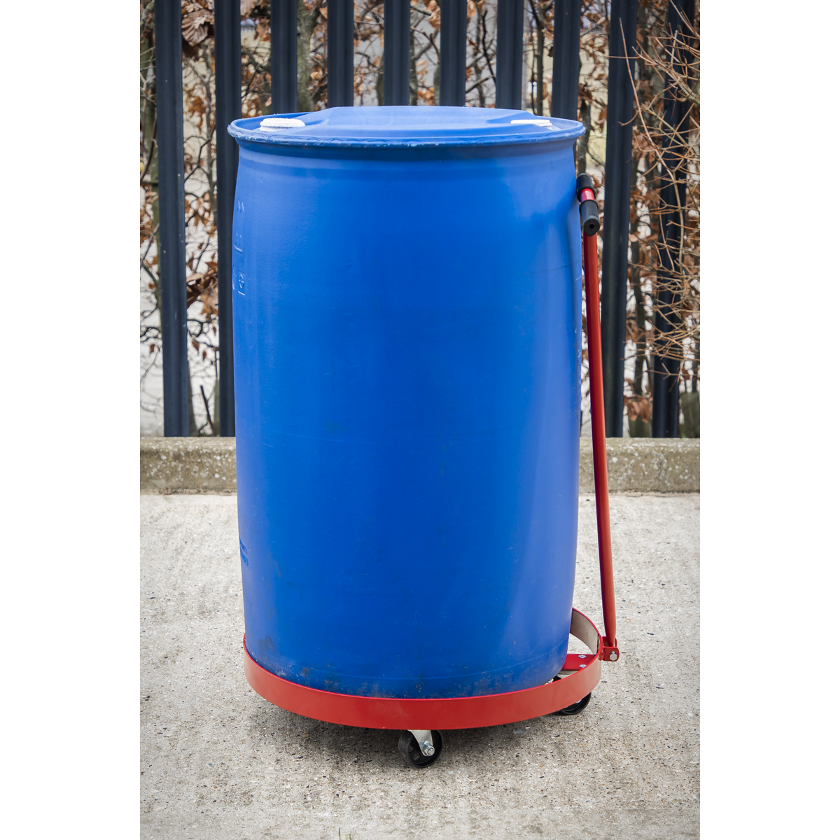 Sealey Drum Dolly With Handle & 4 Large Diameter Metal Castors 205 Litres TP205H
