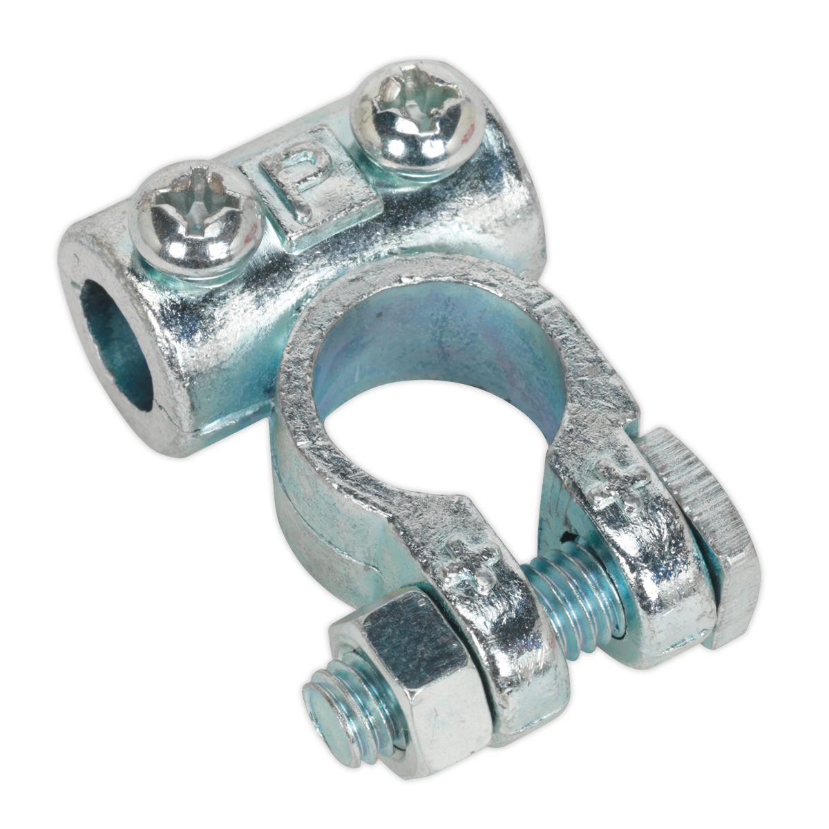 Sealey 24V Positive Medium-Duty Battery Terminal Silver - Pack of 10 Pieces BTP3