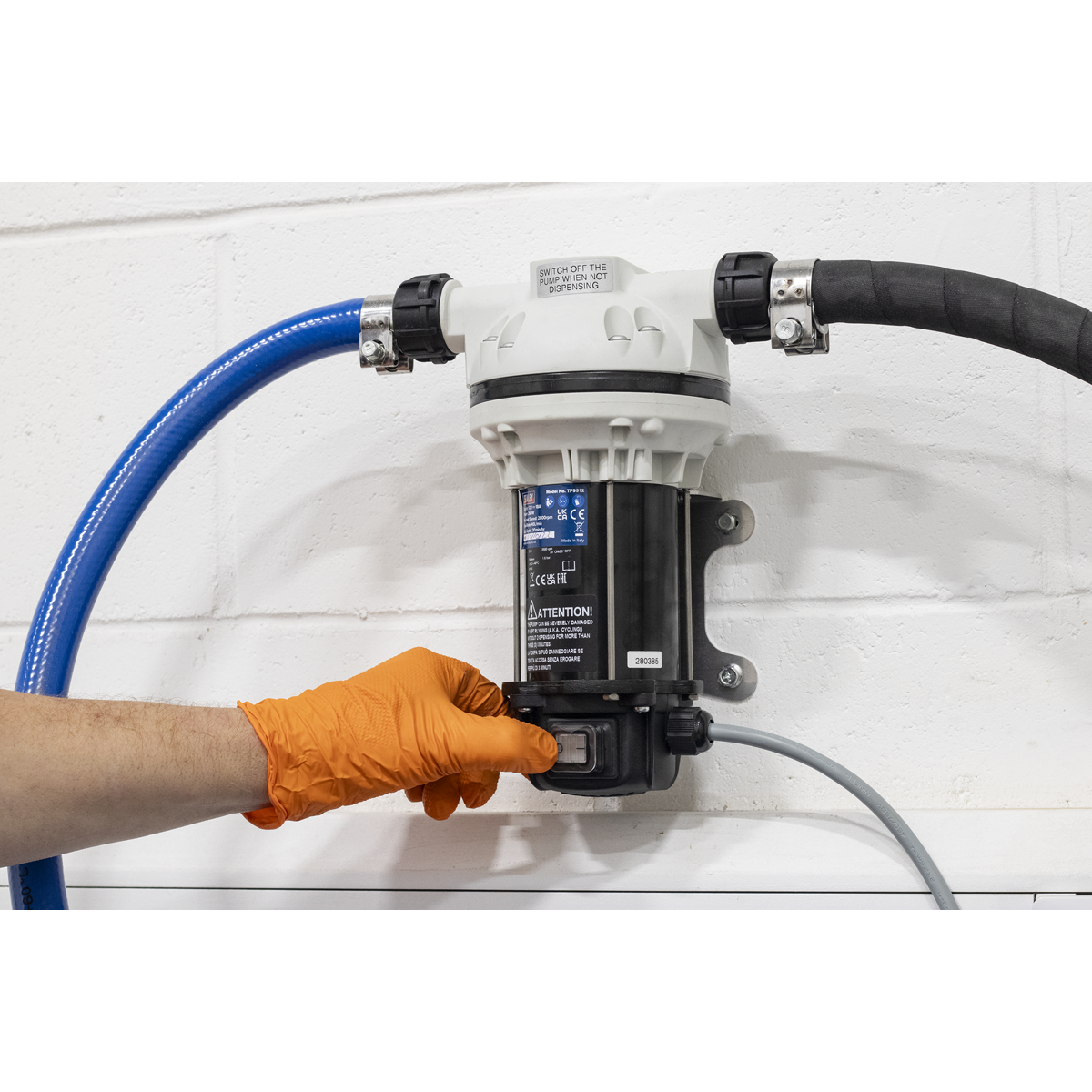 Sealey AdBlue Transfer Pump Portable 12V 2m Cables With Battery Clamps TP9912