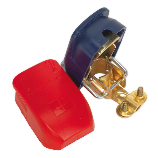 Sealey Quick Release Battery Clamps Positive & Negative Ø19mm Ø17.5mm BTQK12
