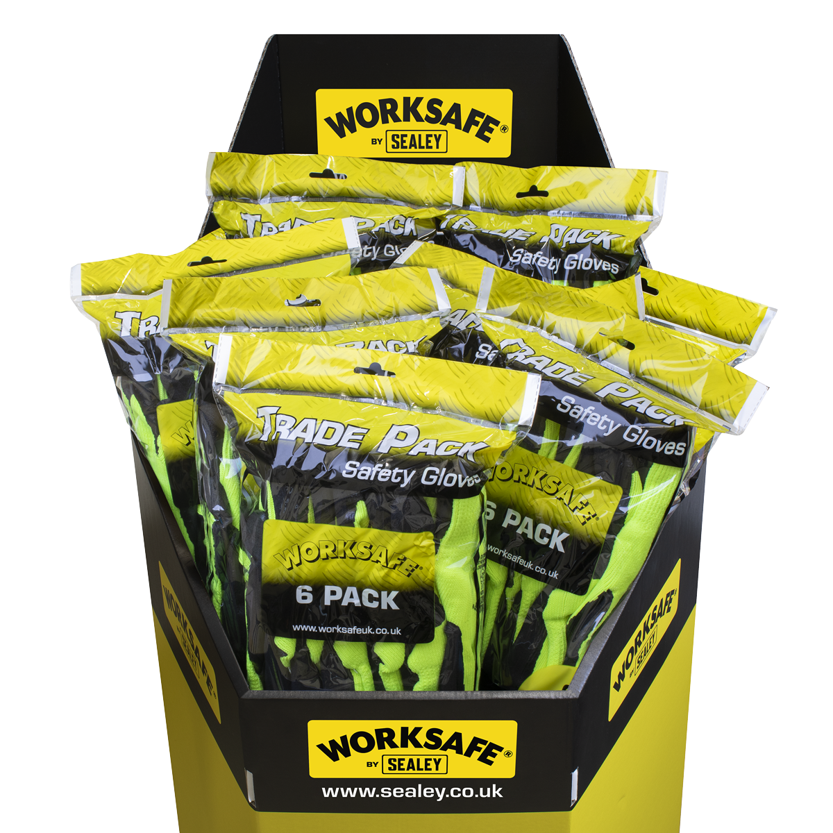 Sealey Thermal Super Grip Workshop Safety Work Gloves Size L - 6 Pairs TSP126/6