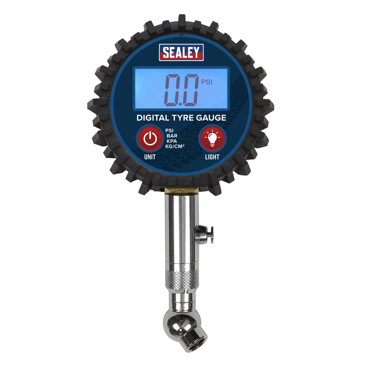 Sealey Digital Tyre Pressure Gauge With Swivel Head & Quick Release TST001