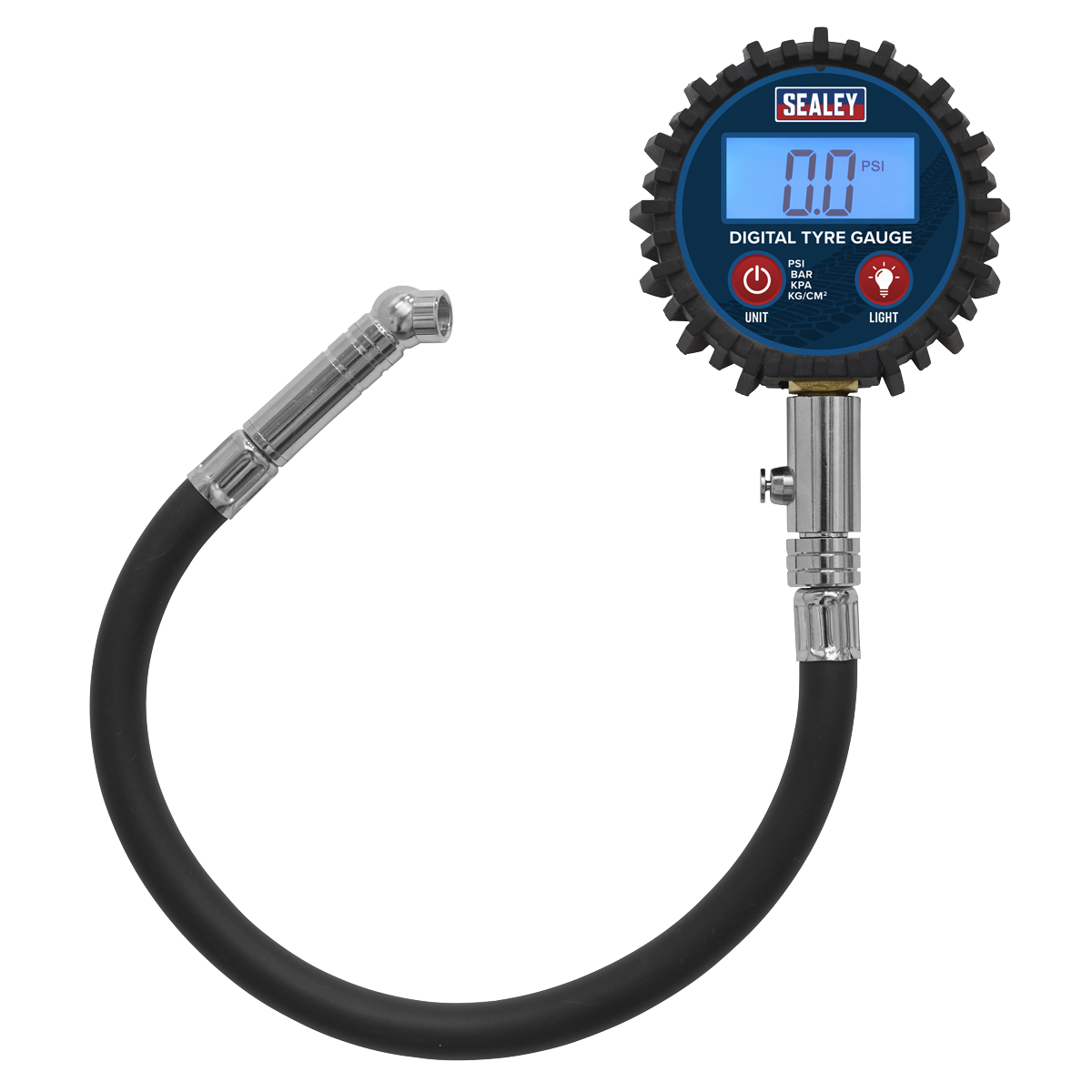 Sealey Digital Tyre Pressure Gauge With Push-On Connector 0-150 PSI TST002