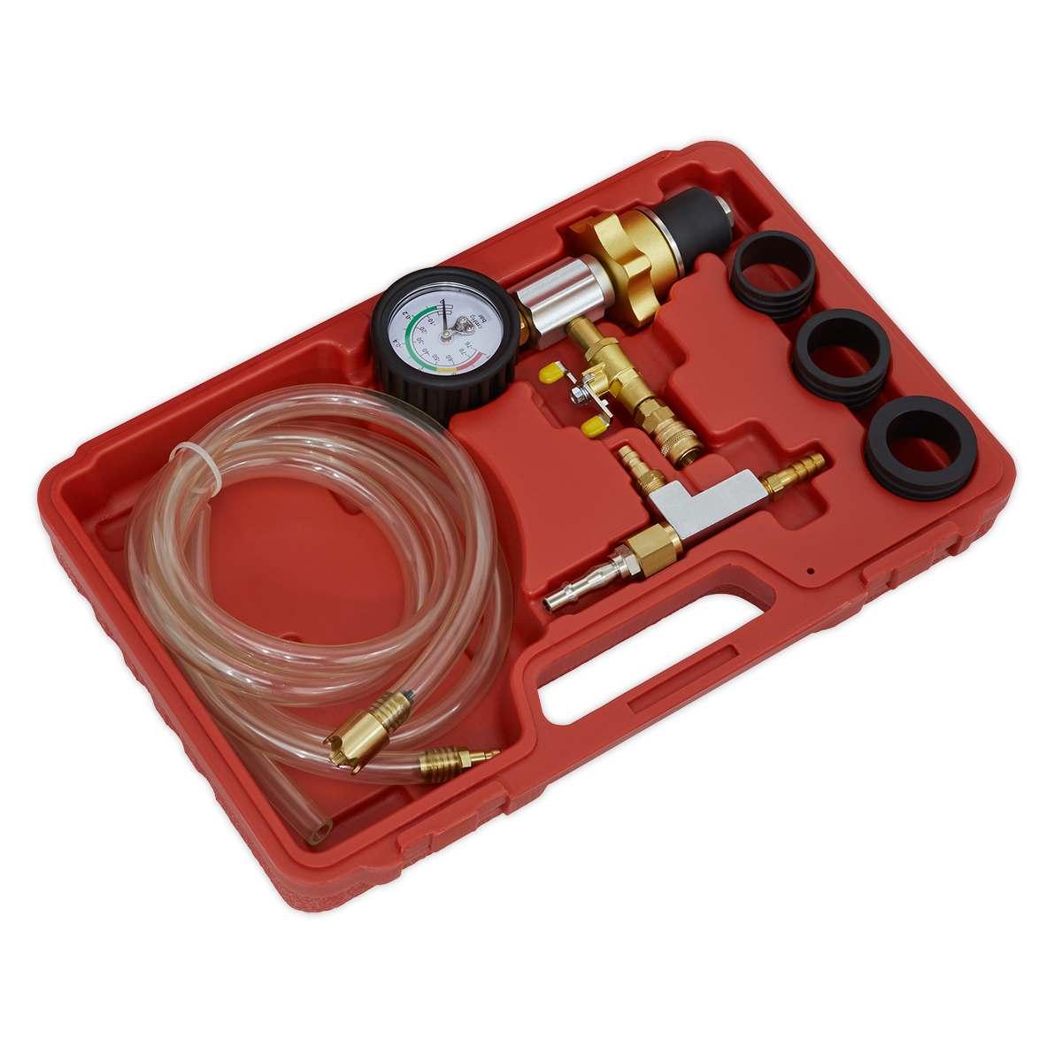Sealey Cooling System Vacuum Purge & Refill Kit With 3 Adaptors With Case VS0042