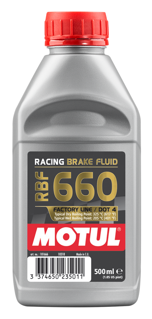 Motul RBF 660 FACTORY LINE 0.500L Brake Fluid FMVSS 116 DOT 4 SAE J1703/J1704