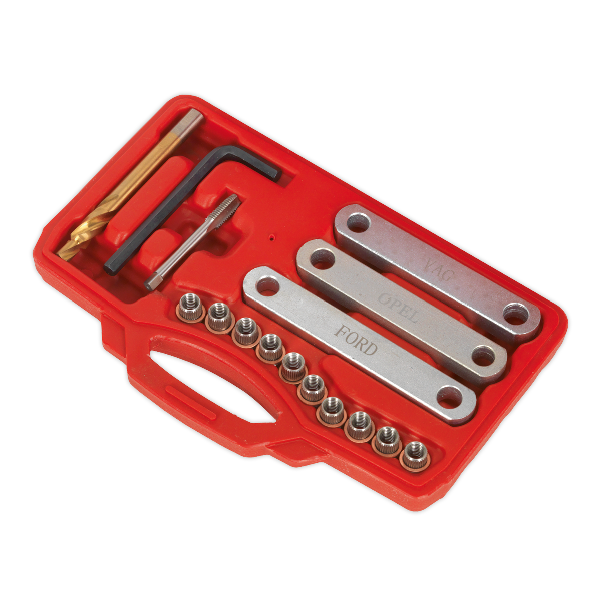 Sealey Brake Calliper Thread Repair Kit With Three Alignment Plates VS0462