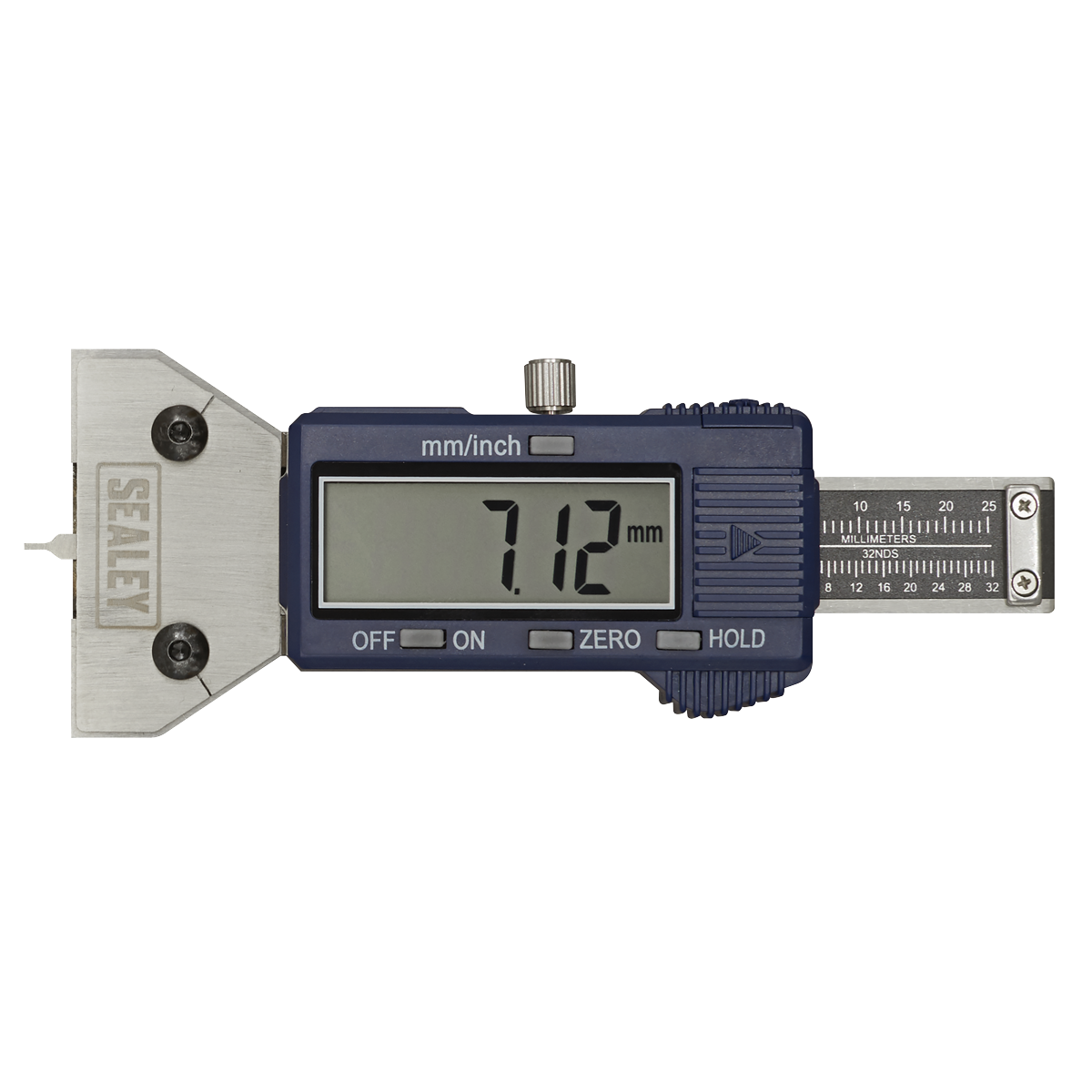 Sealey Digital Tyre Tread Depth Gauge Pin Tip 11mm Digits In LCD Display VS0565