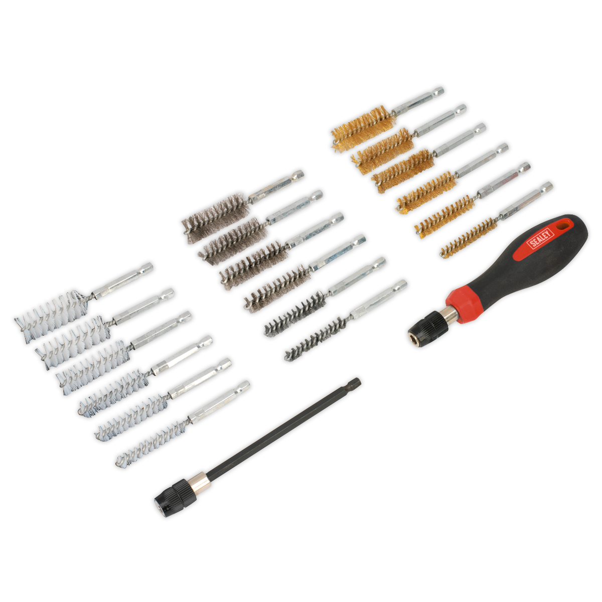 Sealey Cleaning and Decarbonising Brush Set 20 Pieces Sizes Ø9-19mm VS1800