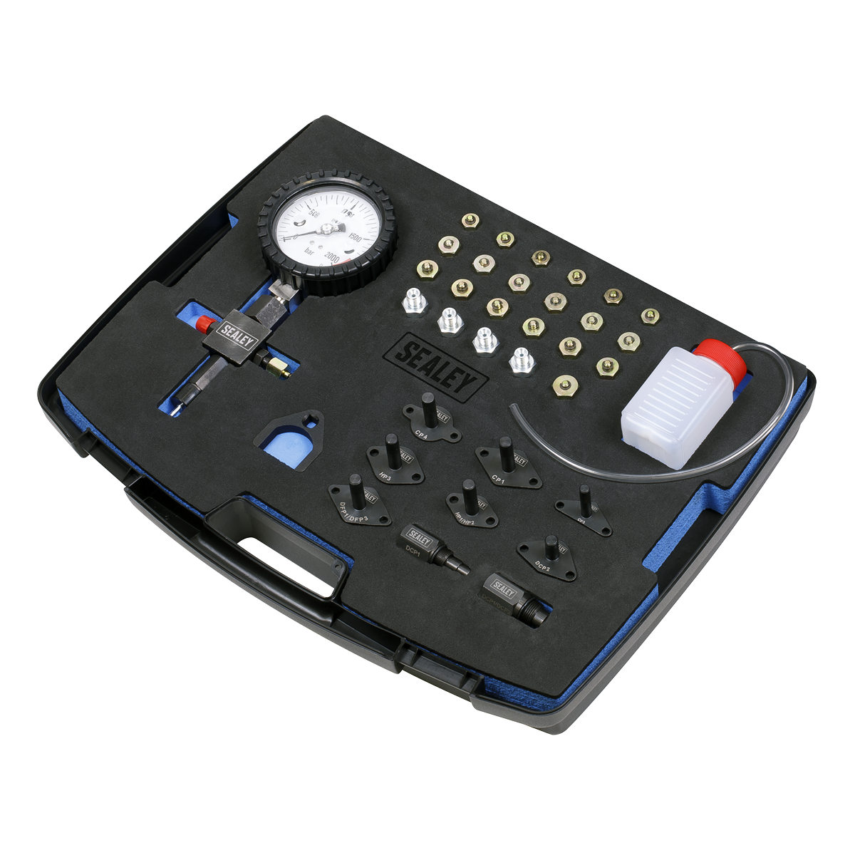 Sealey Diesel High Pressure Pump Test Kit Tool 0-2000 Bar Gauge Pressure VS216