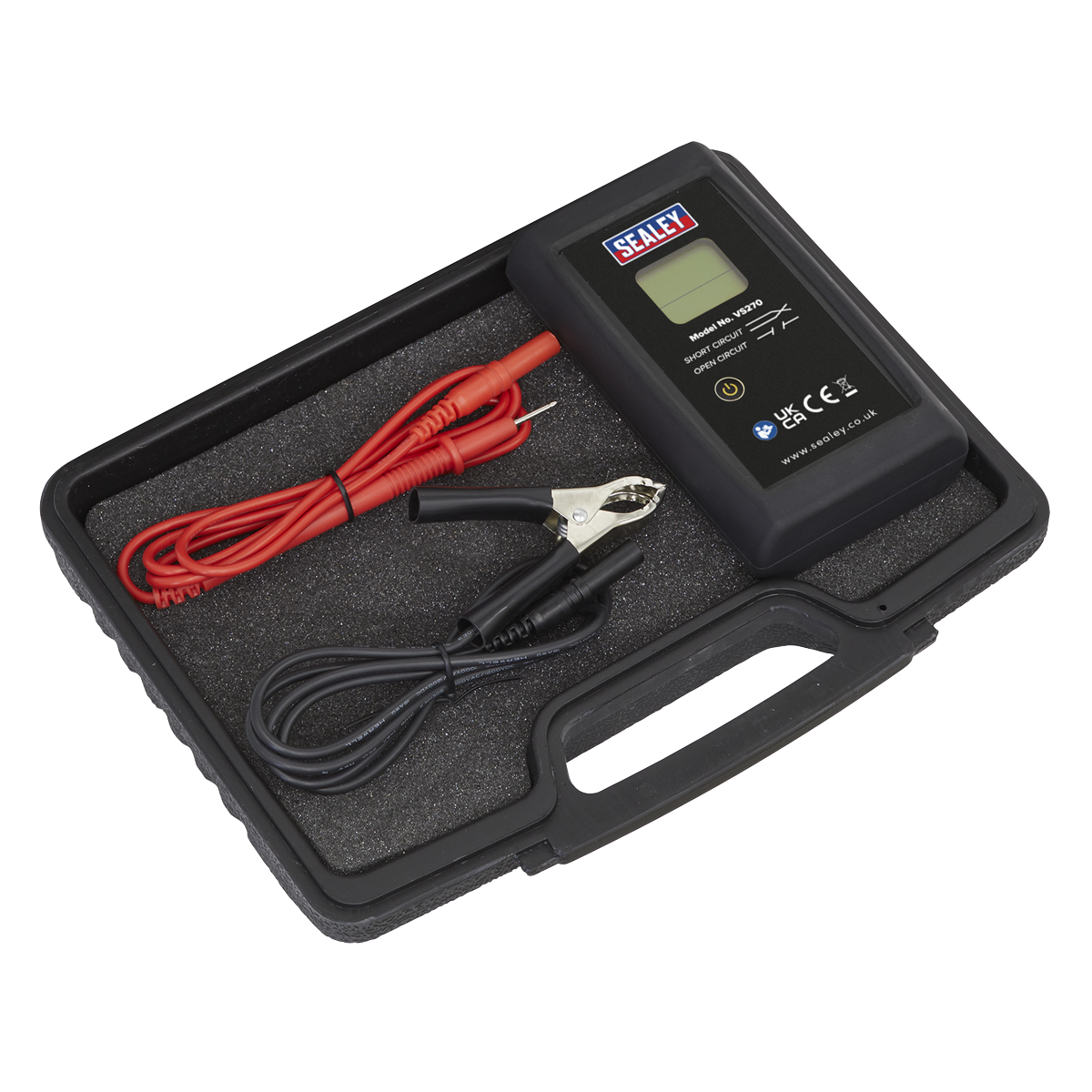 Sealey Multi Voltage Glow Plug Tester For Diesel Engines With Storage Case VS270