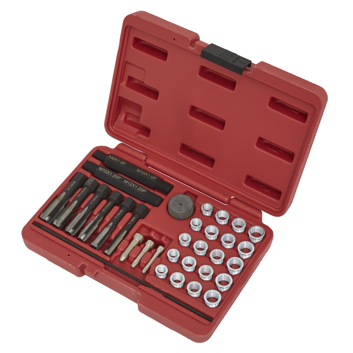 Sealey Glow Plug Thread Repair Set Supplied With Storage Case 33 Pieces VS311