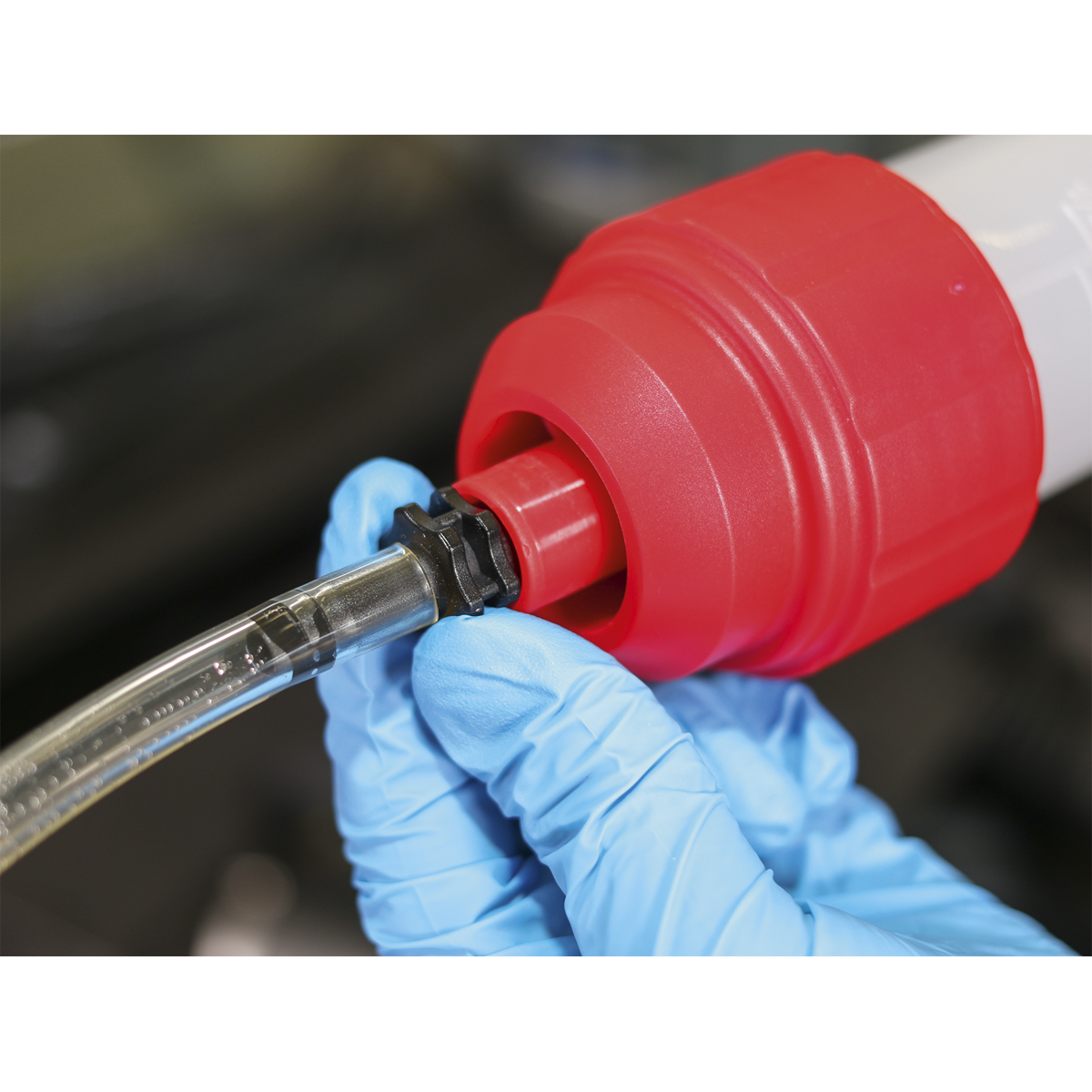 Sealey Oil Inspection Multipurpose Syringe With Viton Seal 350ml Red VS407
