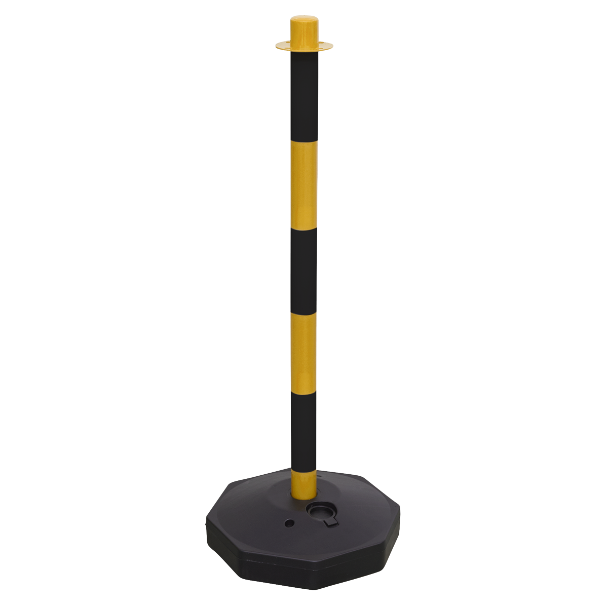 Sealey Black & Yellow Post With Base For Extending Safety Barrier BYPB01