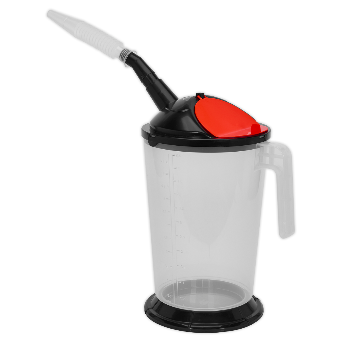 Sealey 5L Measuring Jug 5 Litre Removable Flexible Spout Oil Resistant VS563
