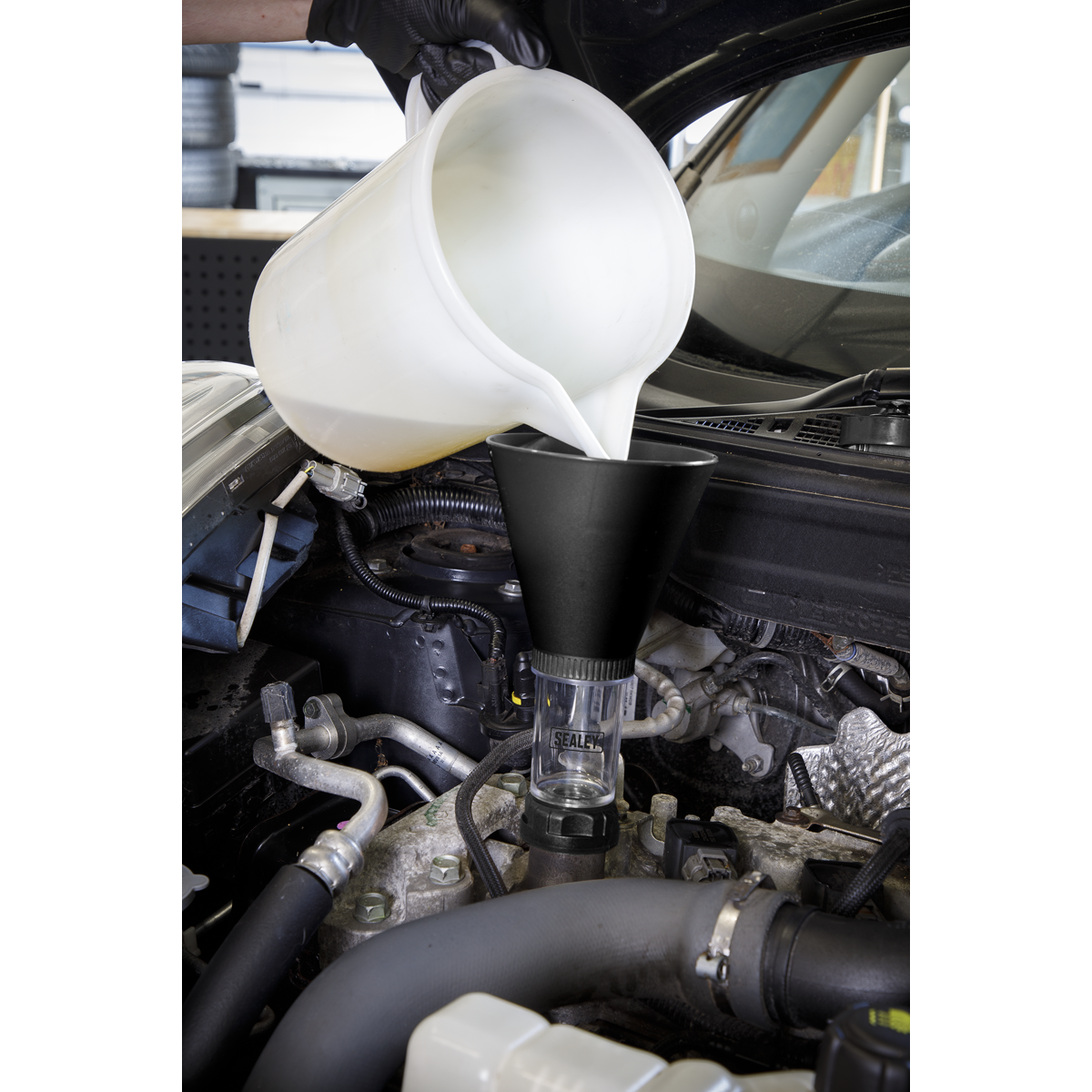 Sealey Engine Oil Funnel Set Engine Filler 3 Pieces Fits Renault Nissan VS7104