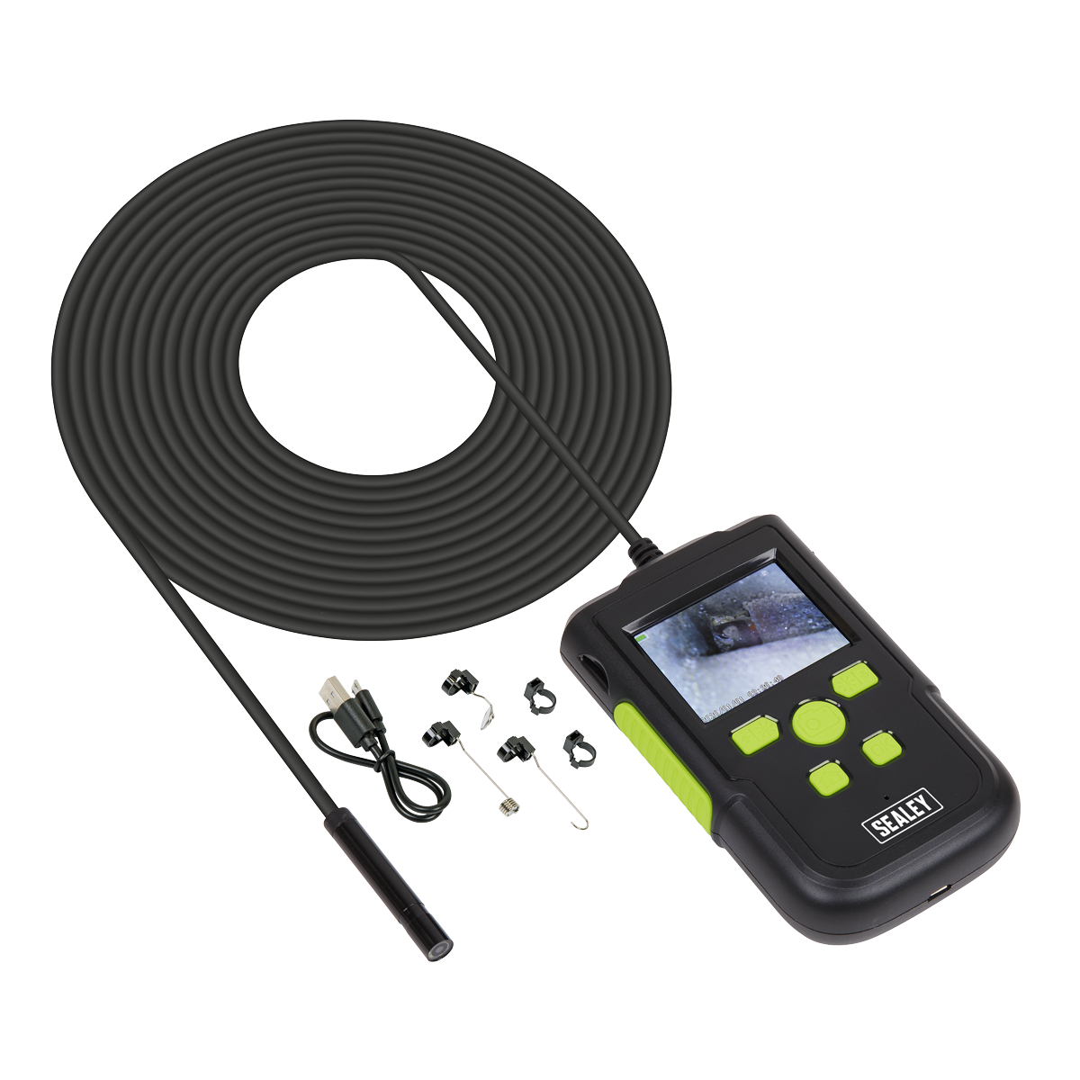 Sealey Ø8mm Camera Video Borescope With 60mm Colour LCD Screen 10m Cable VS8112