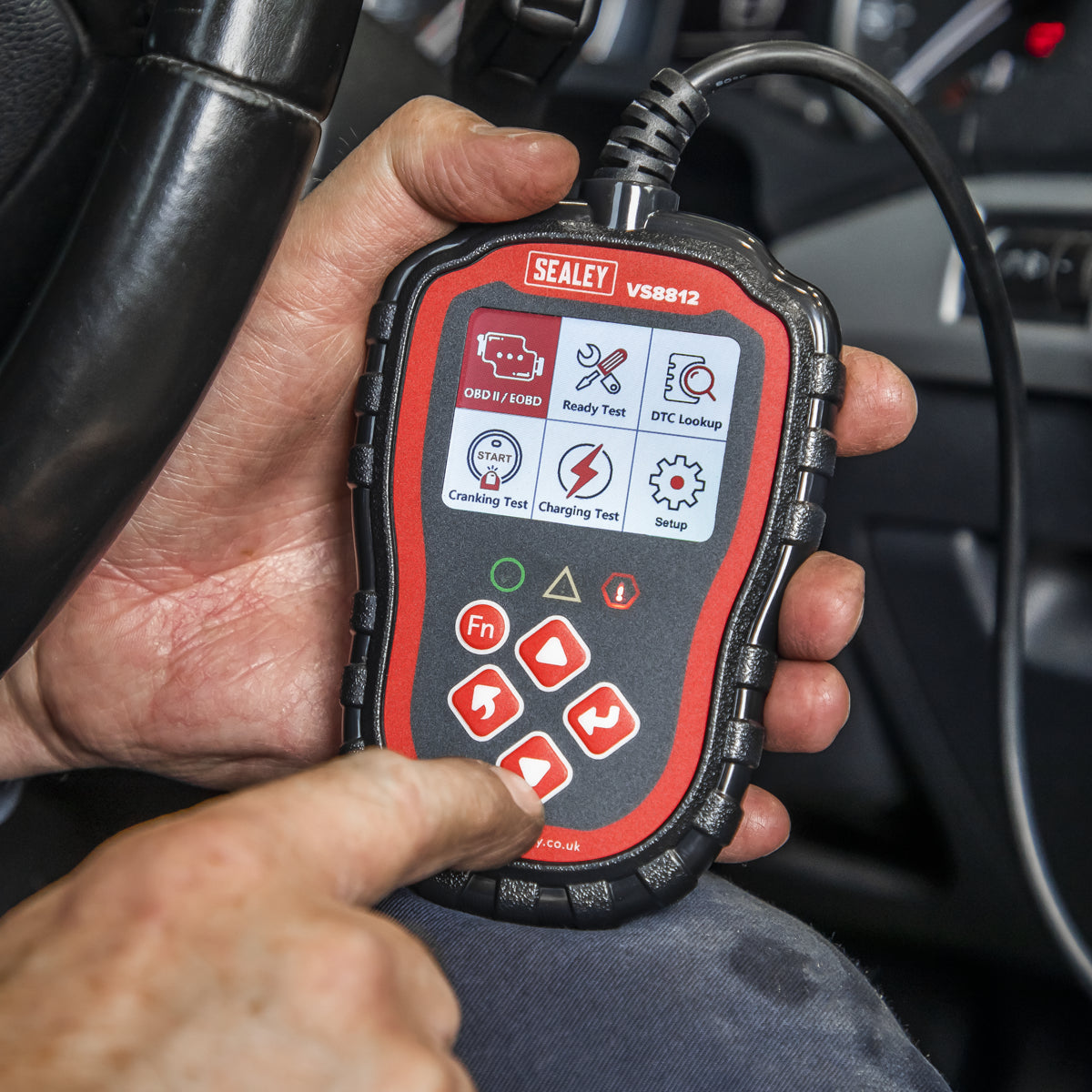Sealey EOBD Code Reader Live Data Tests Vehicle Charging Cranking Systems VS8812