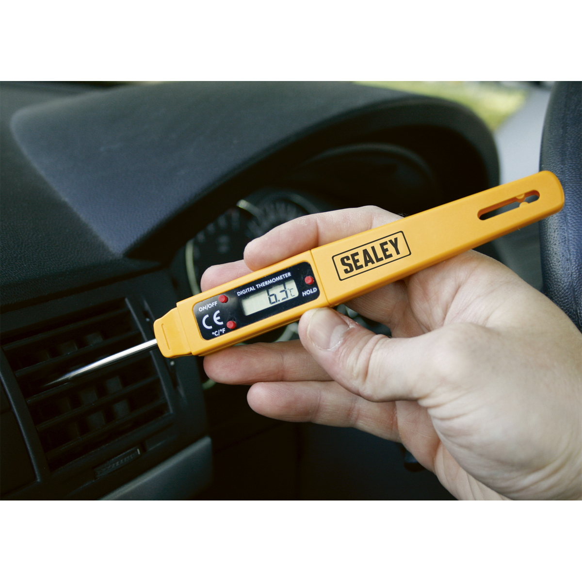 Sealey Mini Digital Thermometer -40C - +250C High Precision Auto AC VS906