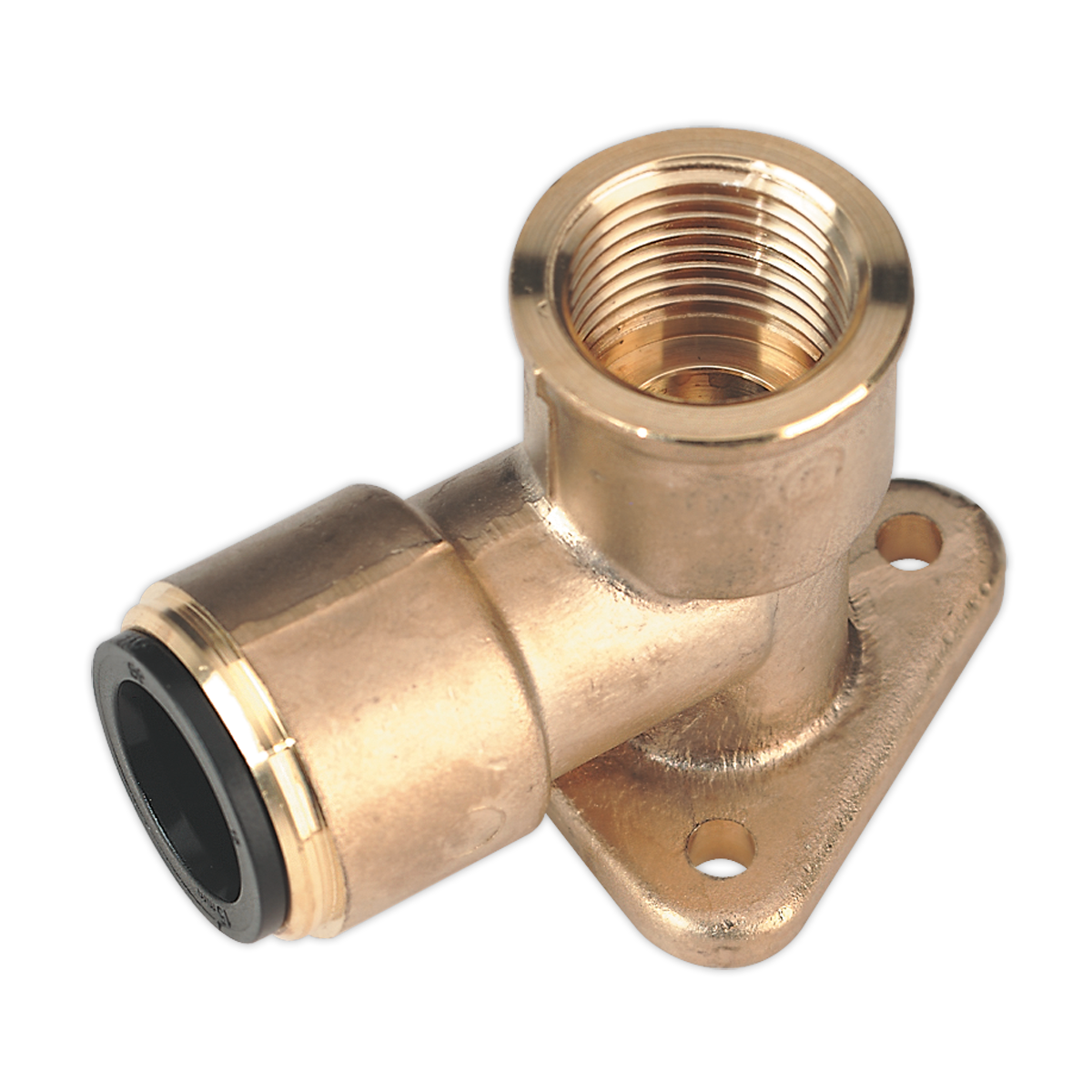 Sealey 15mm x 1/2" BSP Brass Wingback Elbow 90° - Black CAS15BWE