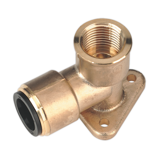 Sealey 15mm x 1/2" BSP Brass Wingback Elbow 90° - Black CAS15BWE