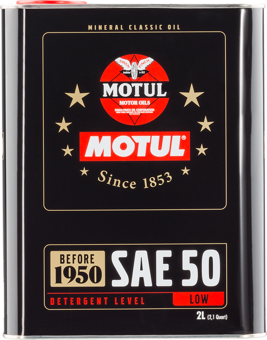 Motul CLASSIC SAE 50 2 Liter Auto Engine Lubricant Engine Oil Mineral 104510
