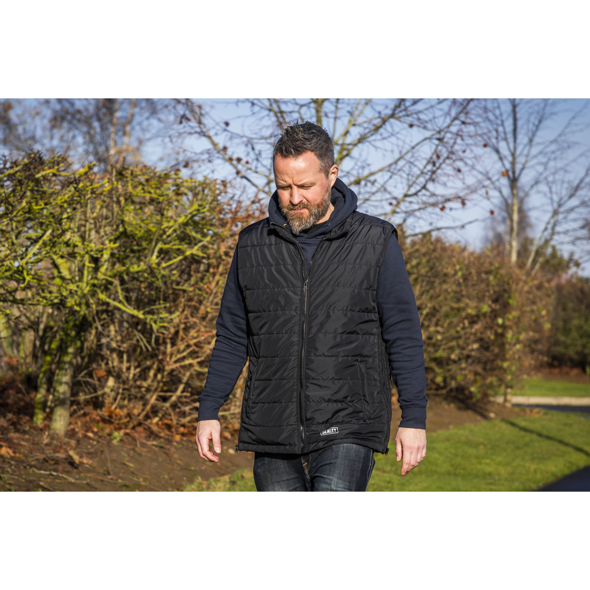 Sealey Heated Puffy Gilet Waterproof 5V Garage Workshop Vest DIY Use WPHG01