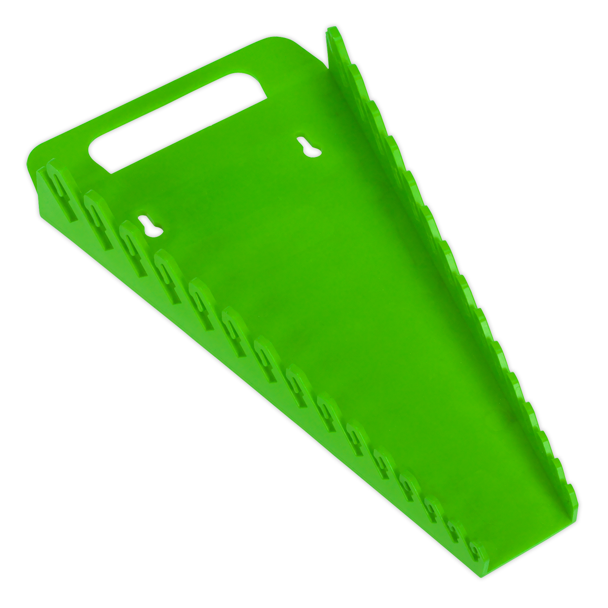 Sealey Premier Spanner Rack 15 Capacity Hi Vis Green Hand Tool Storage WR08HV