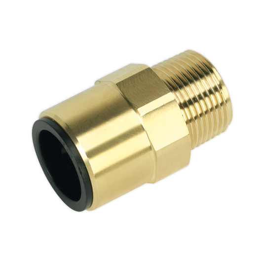 Sealey 22mm x 3/4"BSPT Brass Straight Adaptor Male Pipe Converter Ø22mm CAS22BSA