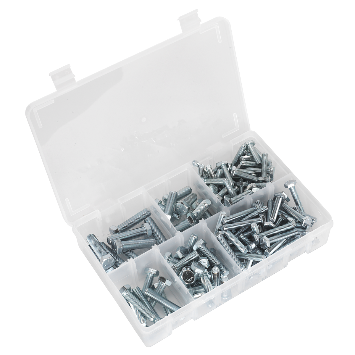 Sealey Setscrew Assortment 144 Pieces 1/4"-3/8" UNF BS 1768 Silver AB047UNF