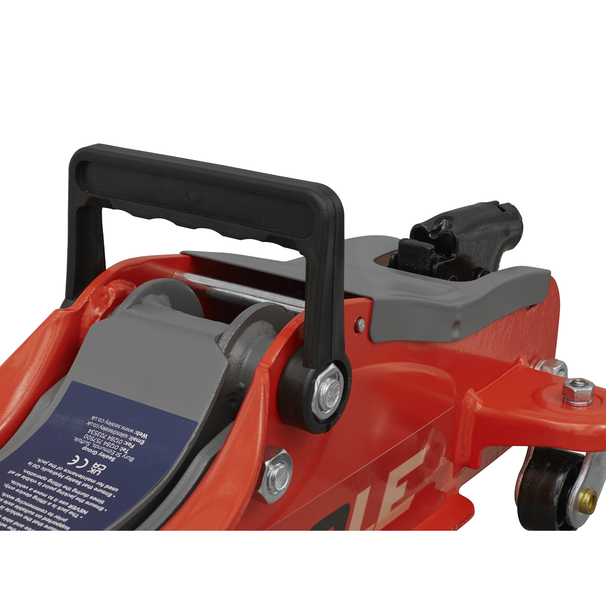 Sealey 2 Tonne Low Profile Short Chassis Hydraulic Trolley Jack Red 1020LE