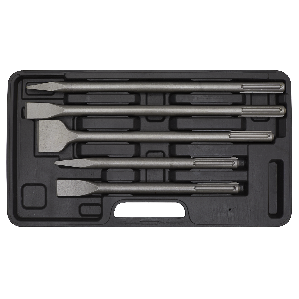 Sealey 5 Piece SDS MAX Chisels Supplied Sturdy Storage Case Demolition Kit 314C