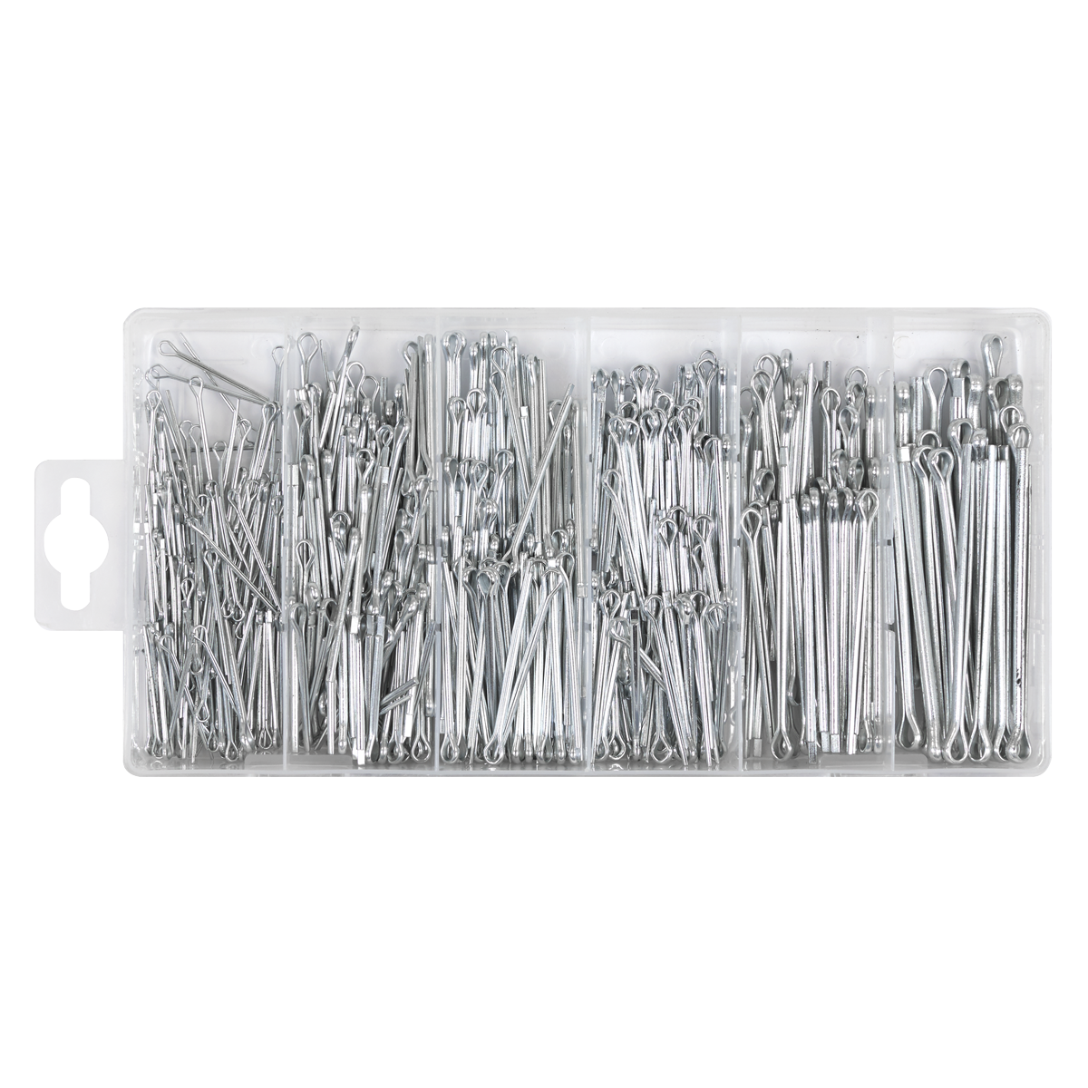 Sealey Split Pin Assortment 555 Pieces Small Sizes Imperial & Metric AB001SP