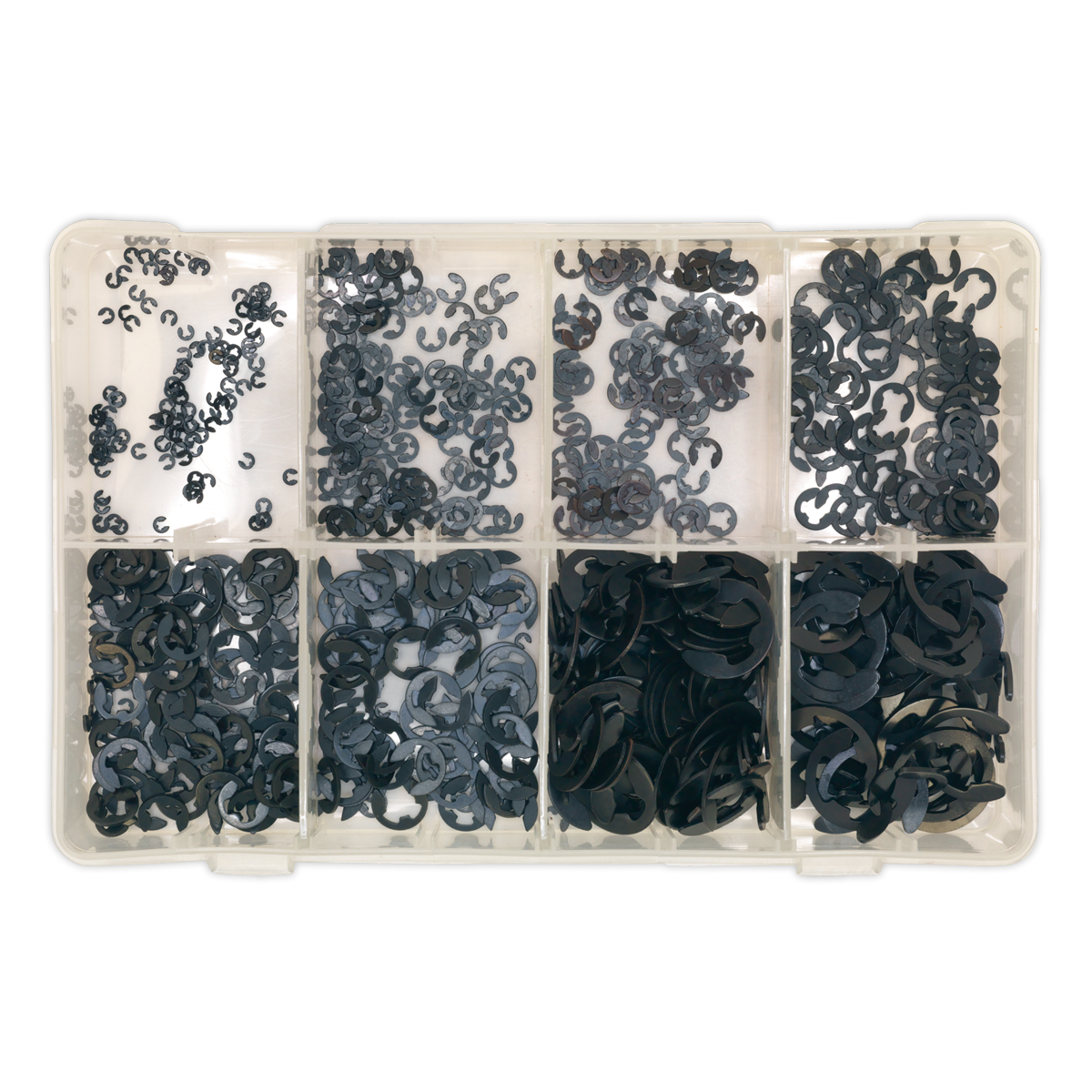 Sealey E-Clip Retainer Assortment With Storage Box 800 Pieces Metric AB012ER