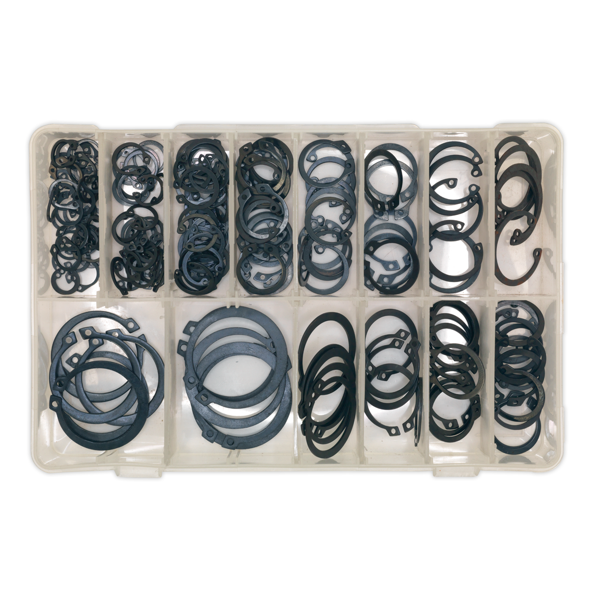 Sealey Circlip Assortment 200 Pieces Internal & External Metric AB017CC