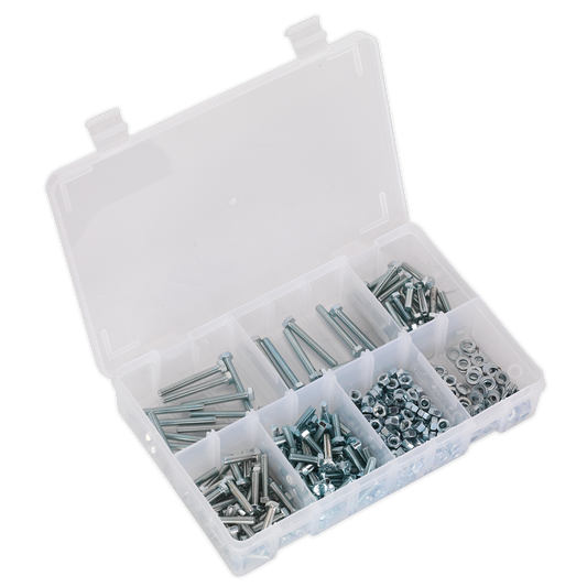 Sealey Setscrew Nut Washer Assortment 444 Pieces High Tensile M5 Metric AB049SNW
