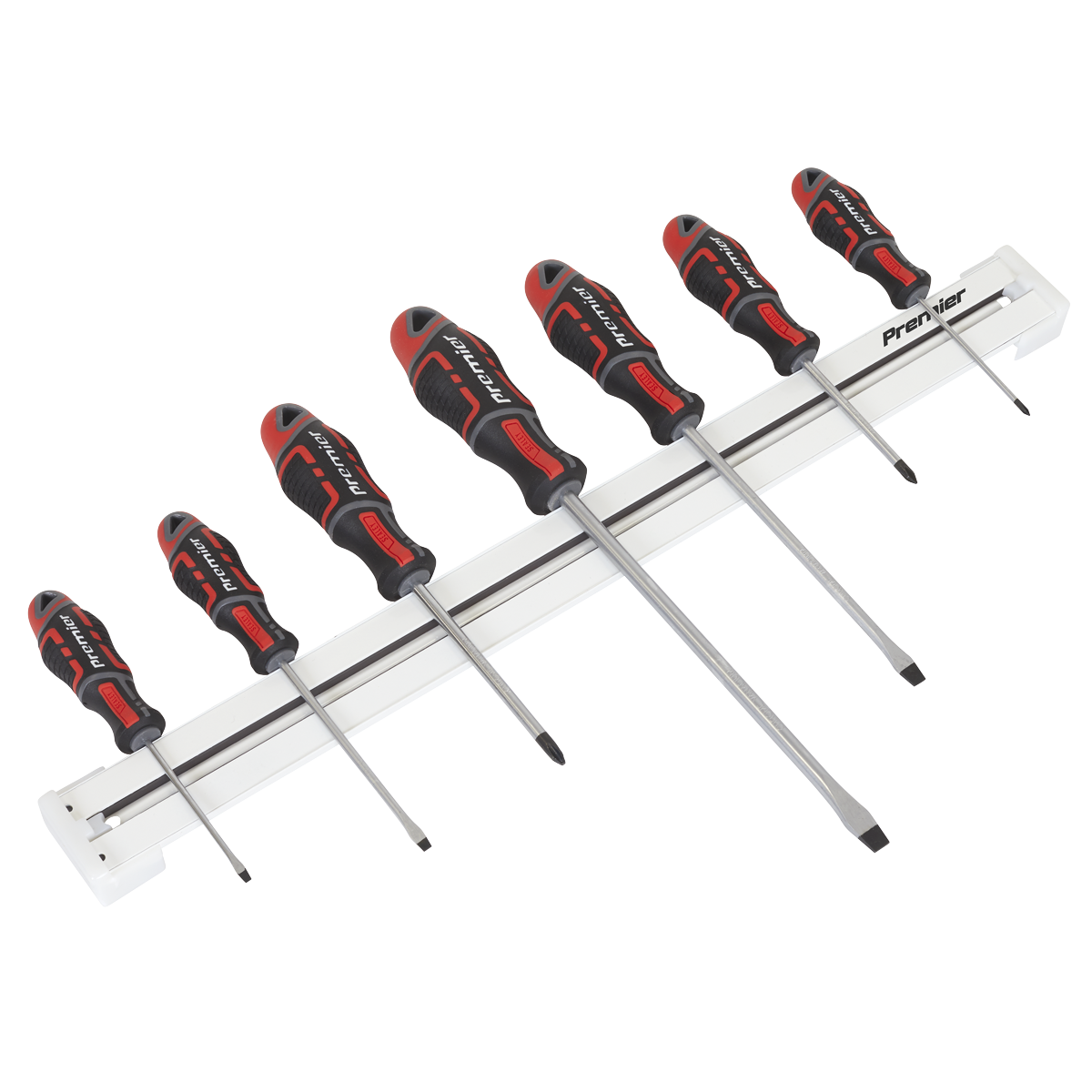 Sealey Premier Magnetic Tool Rail Holder 500mm x 40mm Fixing Screws AK211