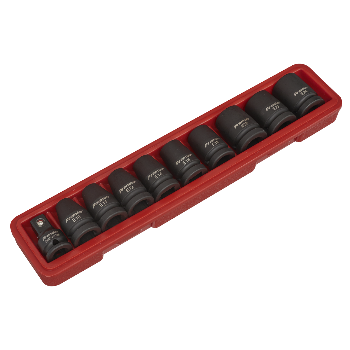 Sealey Impact TRX-Star Female Socket Set 10 Pieces 1/2" Square Drive AK2301
