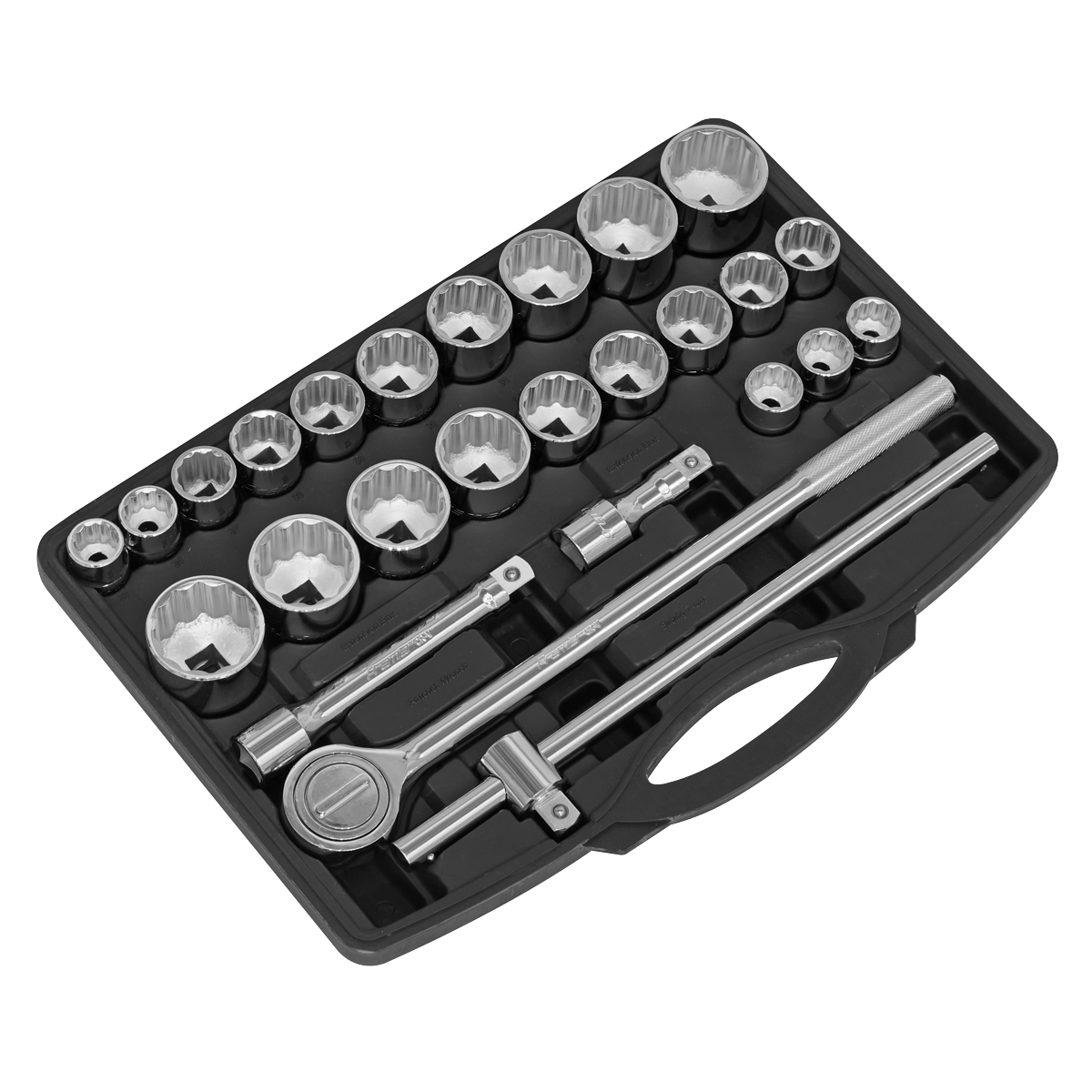 Sealey Socket Set 26 Pcs 3/4" Square Drive 12-Point WallDrive - DuoMetric AK2582