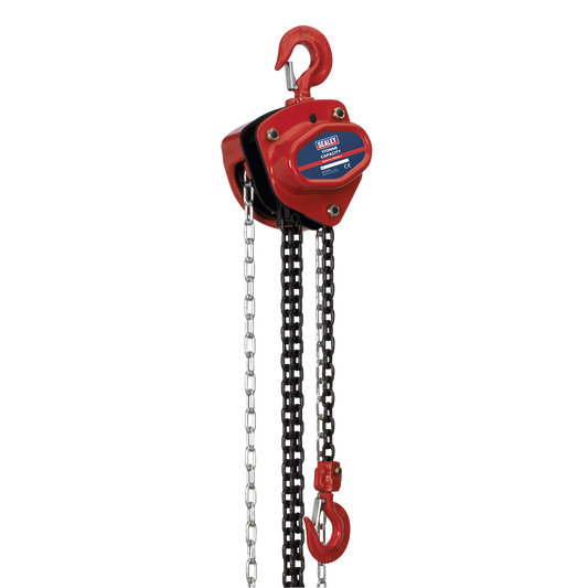 Sealey 1 Tonne Chain Block With Mechanical Load Brake 2.5 Metres Drop CB1000