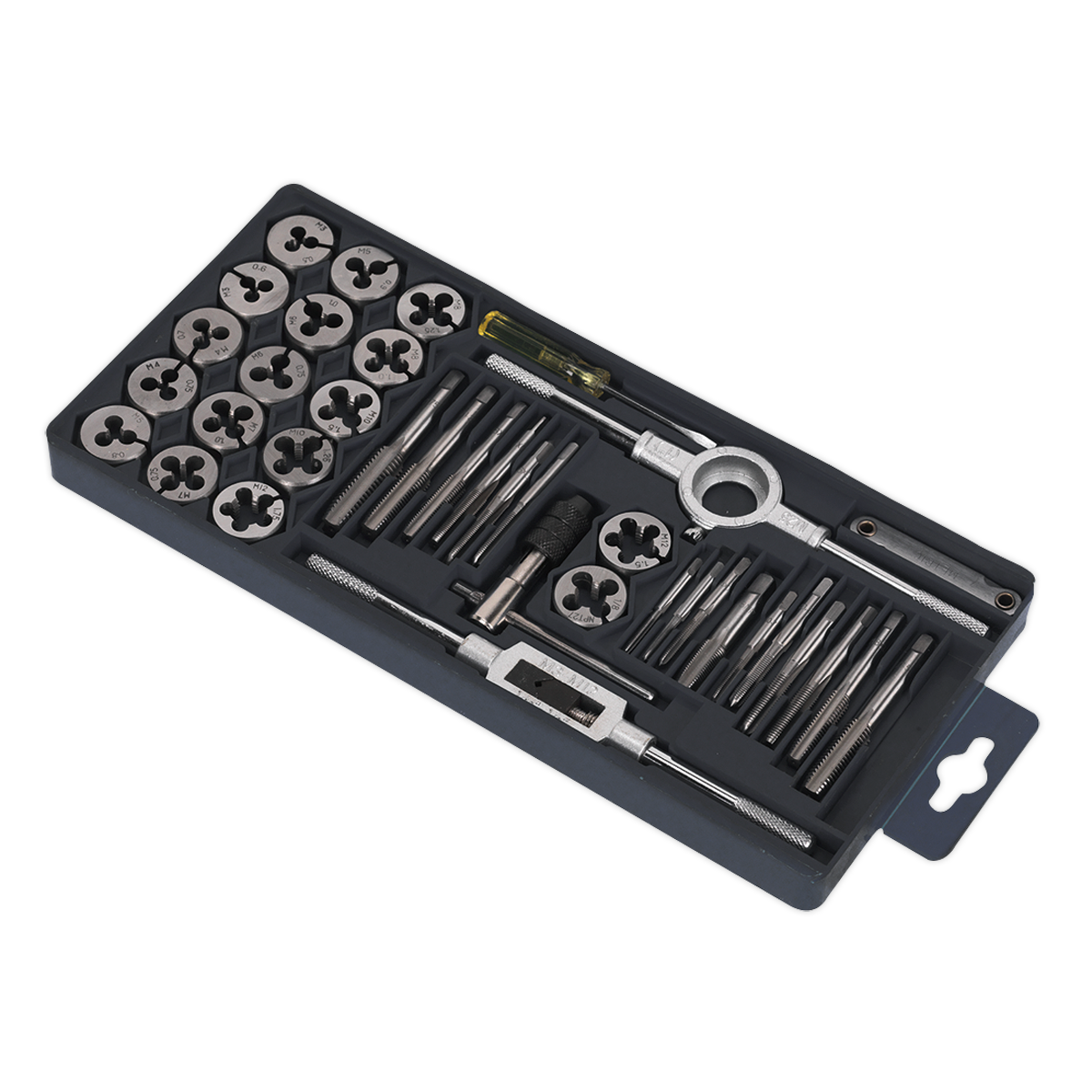 Sealey Tap & Die Set High Carbon Steel 40 Pieces Metric In Storage Case AK301