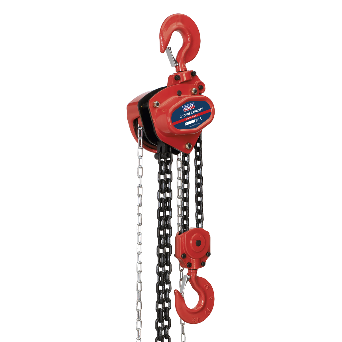 Sealey 3 Tonne Chain Block With Mechanical Load Brake & 3 Metres Drop CB3000