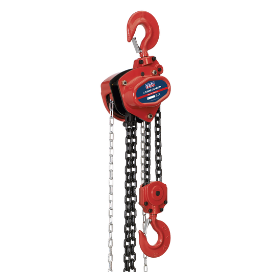 Sealey 3 Tonne Chain Block With Mechanical Load Brake & 3 Metres Drop CB3000