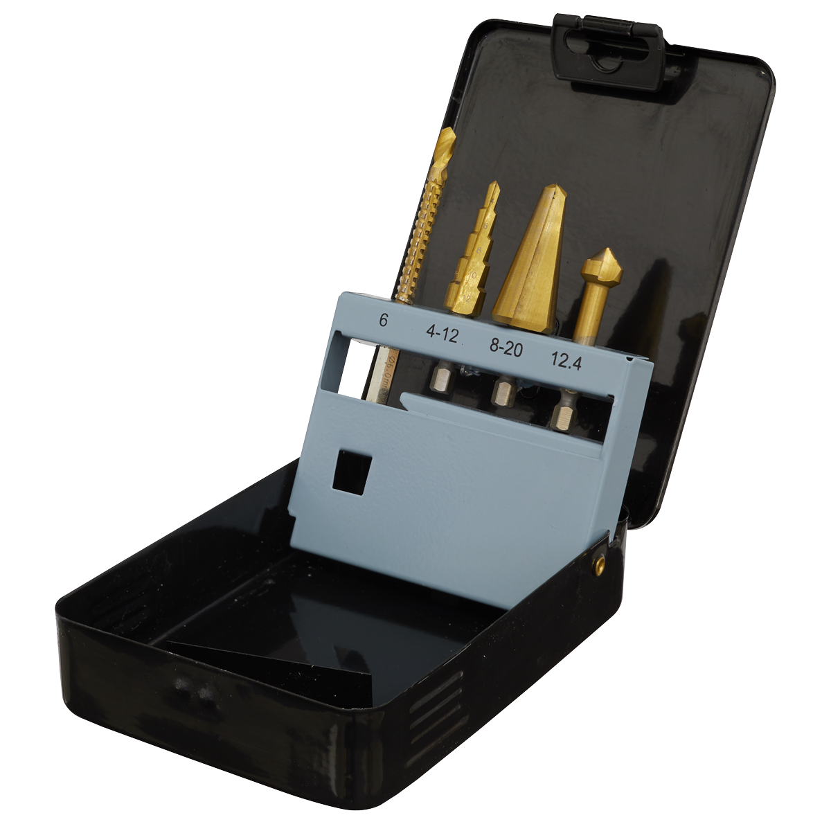 Sealey Multifunction Drill Bit Set 4 Pieces Supplied Metal Storage Case AK4704