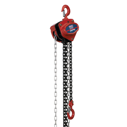 Sealey Chain Block Hardened Alloy Material 0.5 Tonne 2.5m Drop 500kg CB500