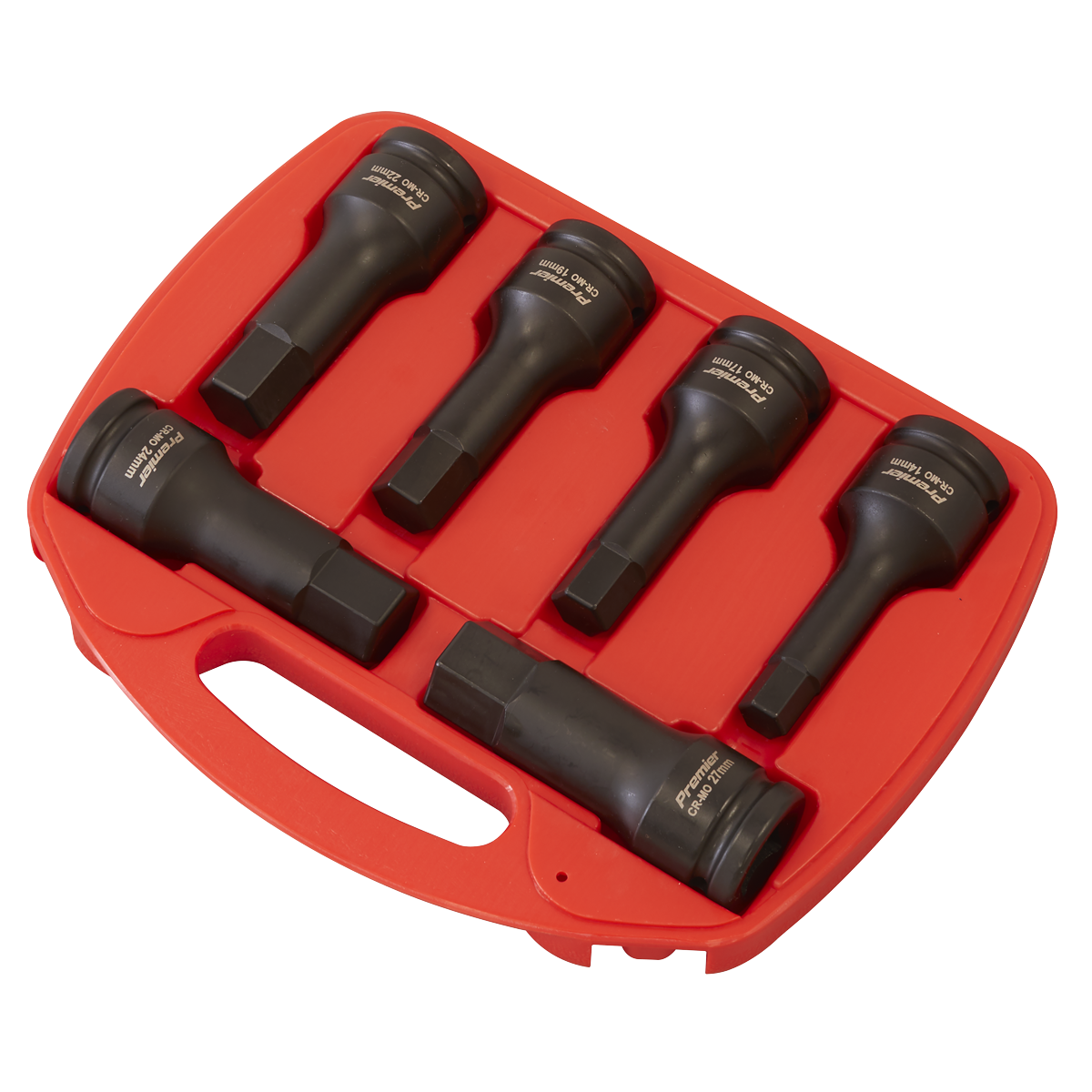 Sealey Impact Hex Socket Bit Set 6 Pieces 3/4" Square Drive 108mm AK5586
