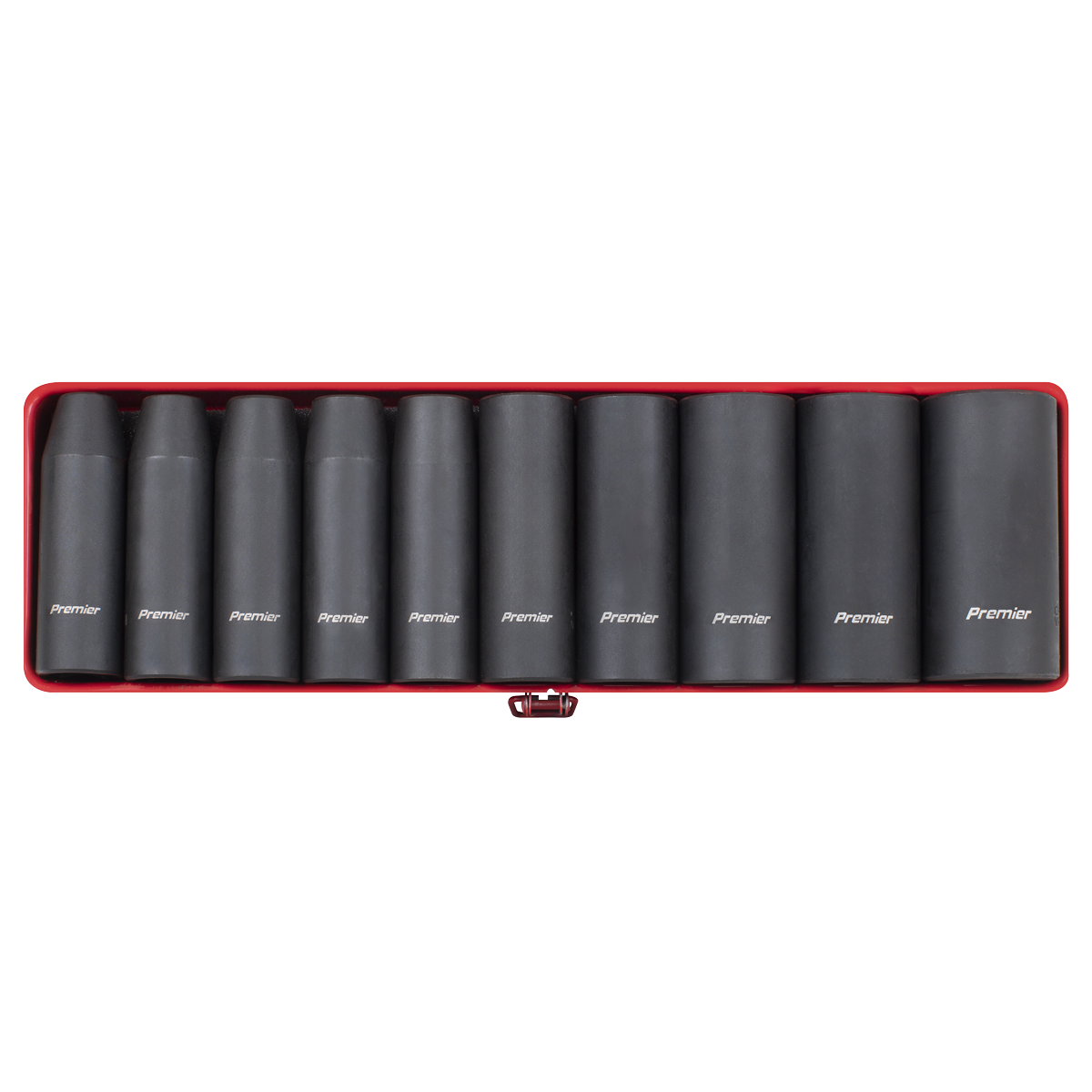 Sealey Impact Socket Set 10 Pieces 1/2" Square Drive Deep Metric AK58/11M