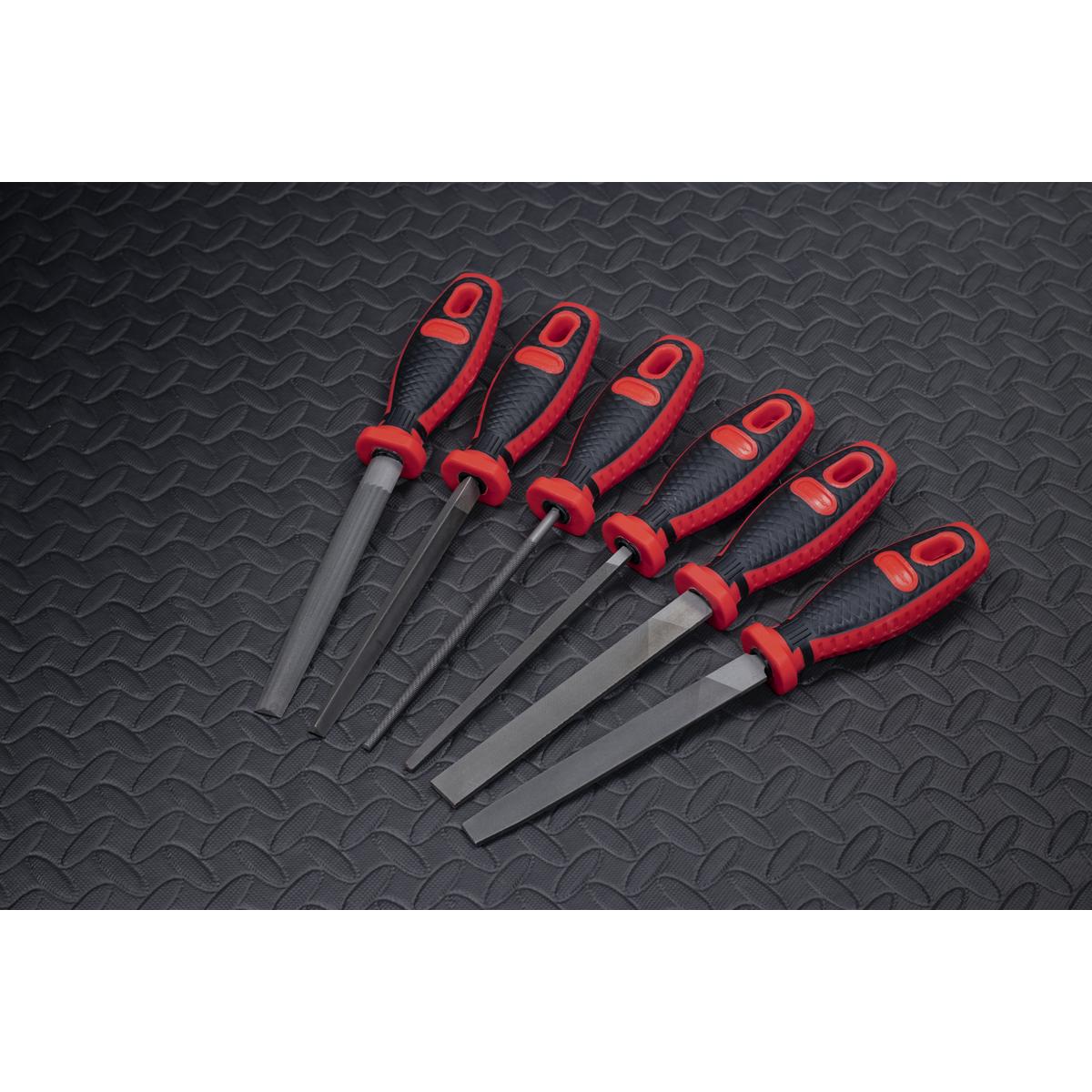 Sealey Engineers File Set With Comfort Grip Handles 6 Pieces 150mm AK580