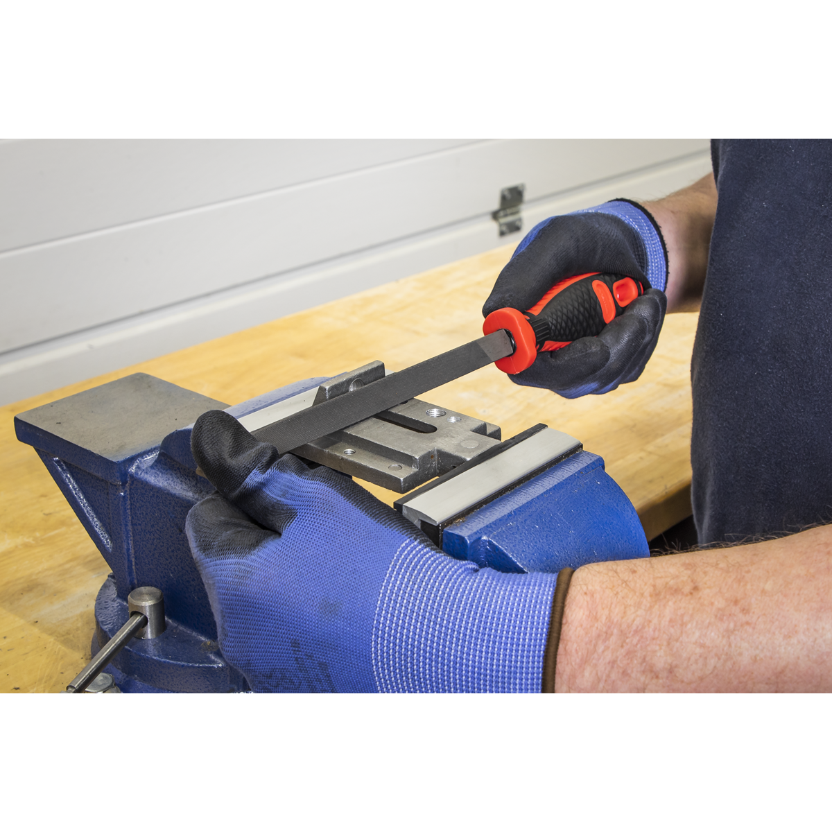 Sealey Smooth Cut 3-Square Engineers File With Comfort Grip Handle 200mm AK5864