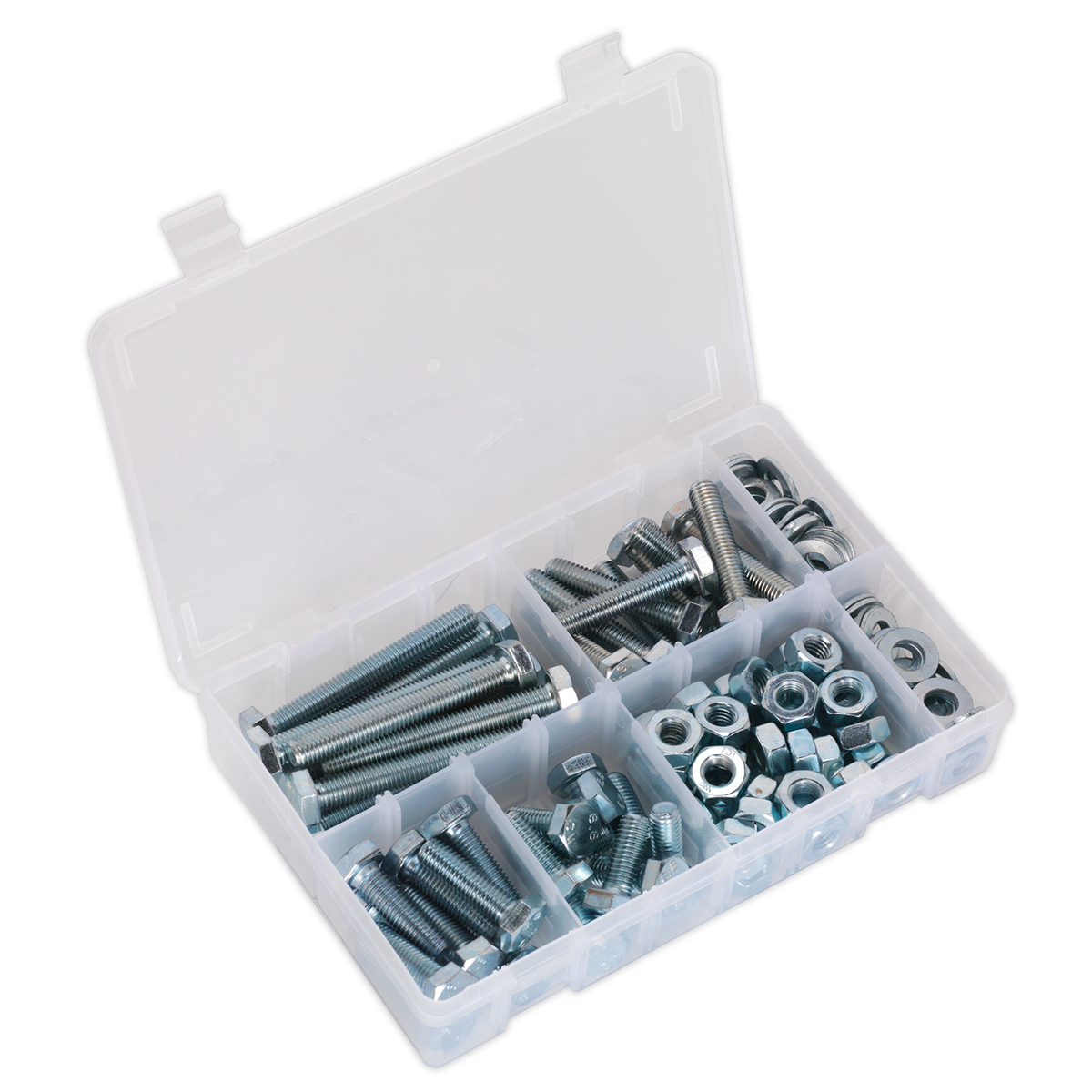 Sealey Set Screw Nut & Washer Assortment 150Pc High Tensile M10 Metric AB052SNW