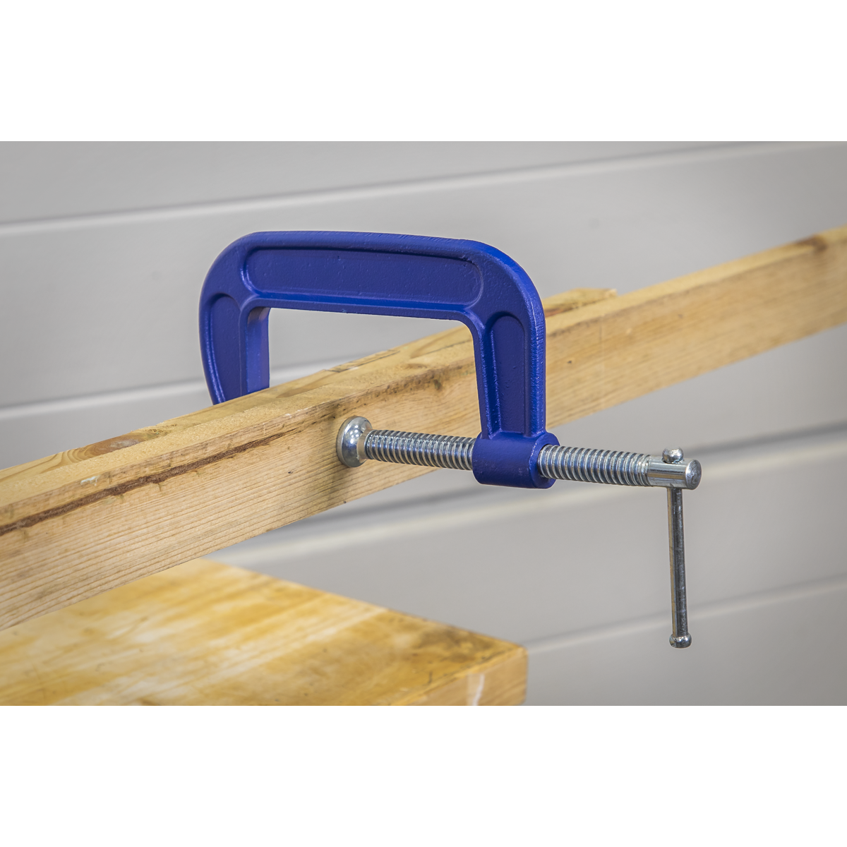 Sealey G-Clamp Fitted With Swivel Tip To Reduce Marking 100mm Pack of 4 AK60044